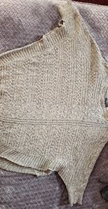 Beige poncho sweater